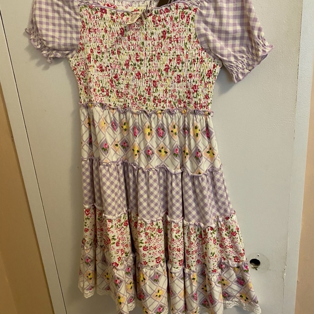 Matilda Jane Lavender and White Patchwork Dress